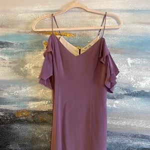 Purple Silk Lavender Brown Mini Dress